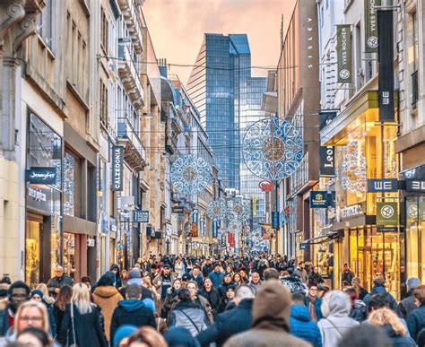 shopping streets in brussels.